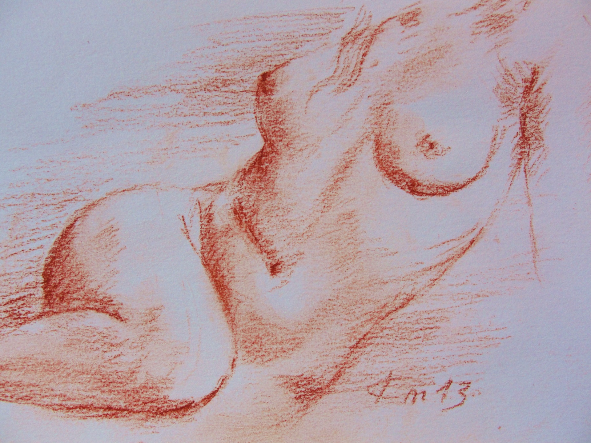 Nu artistique sanguine de jean joseph chevalier 3