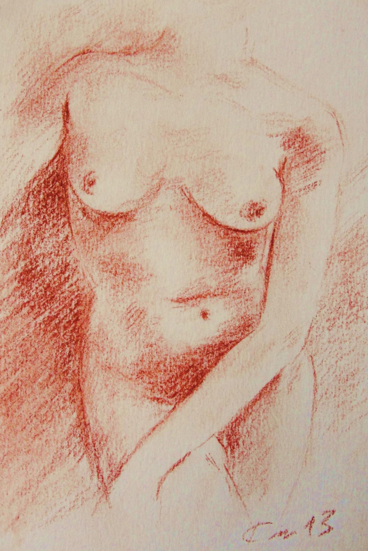 Nu artistique sanguine de jean joseph chevalier 5