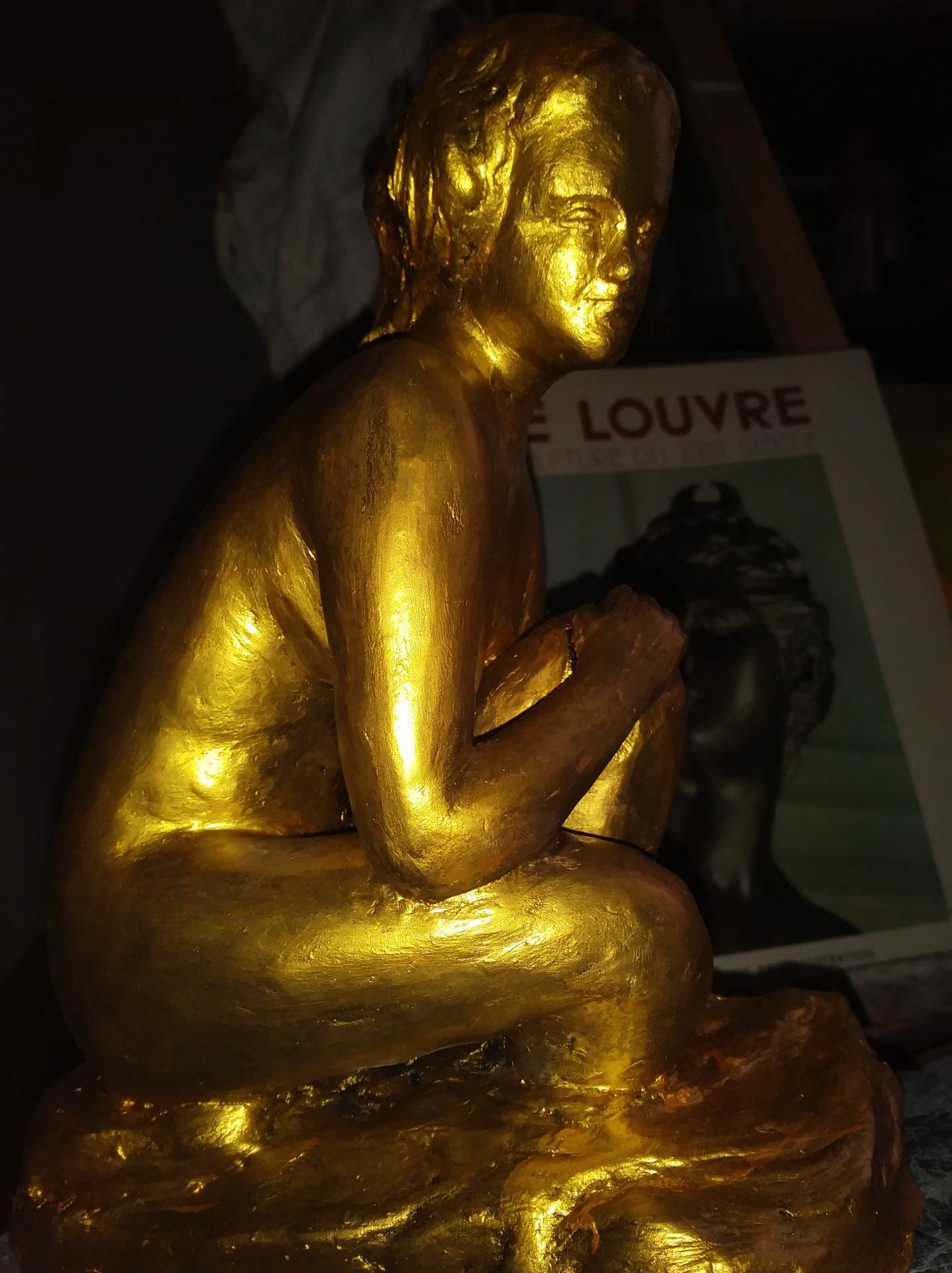 Modelage d'une baigneuse patinée, par Jean-Joseph Chevalier. 2