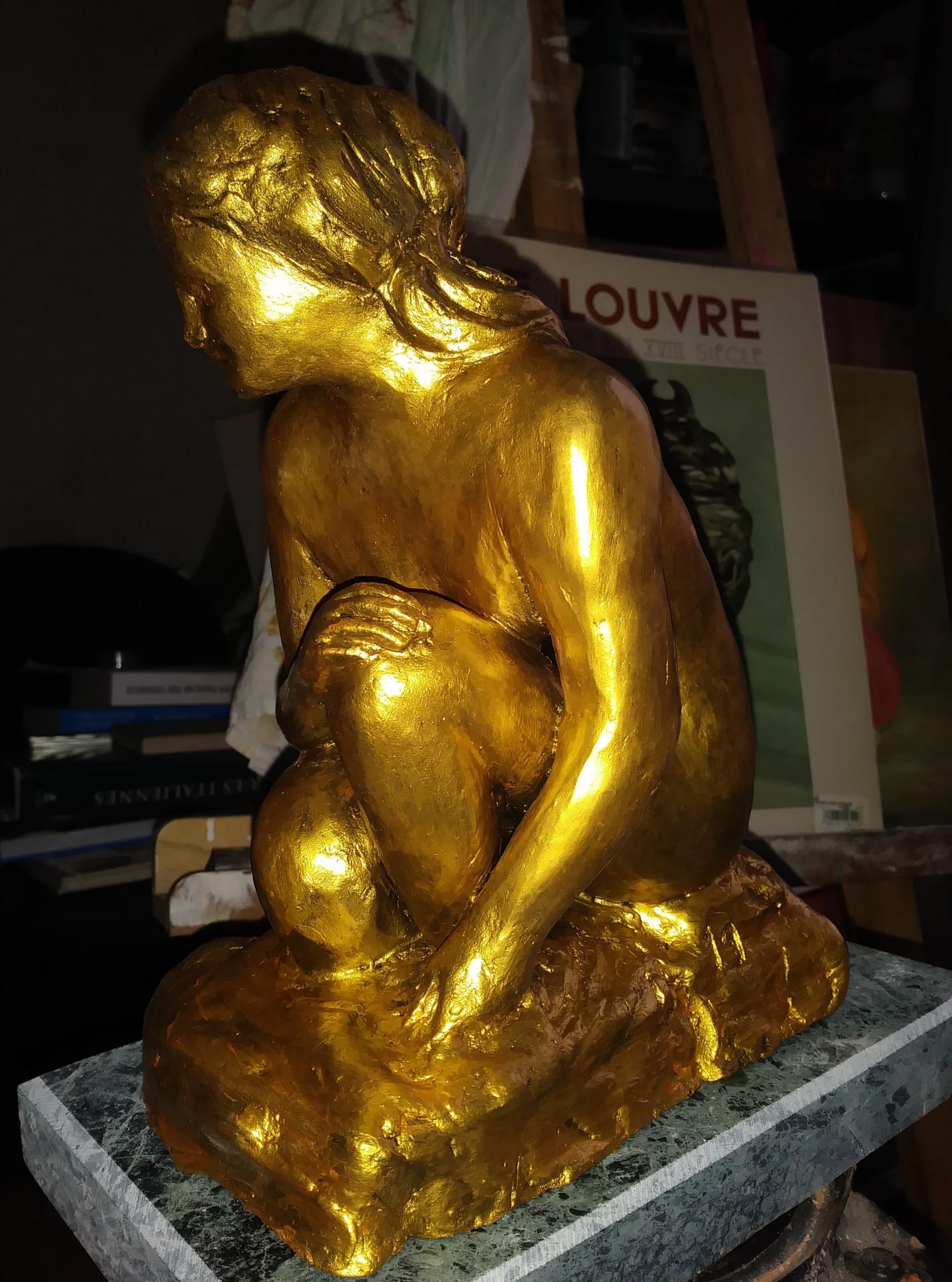 Modelage d'une baigneuse patinée, par Jean-Joseph Chevalier. 5