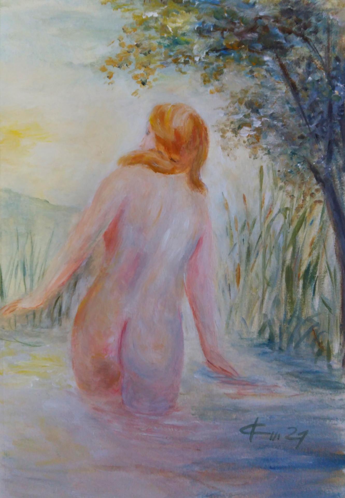 Peinture de nu nymphe 3