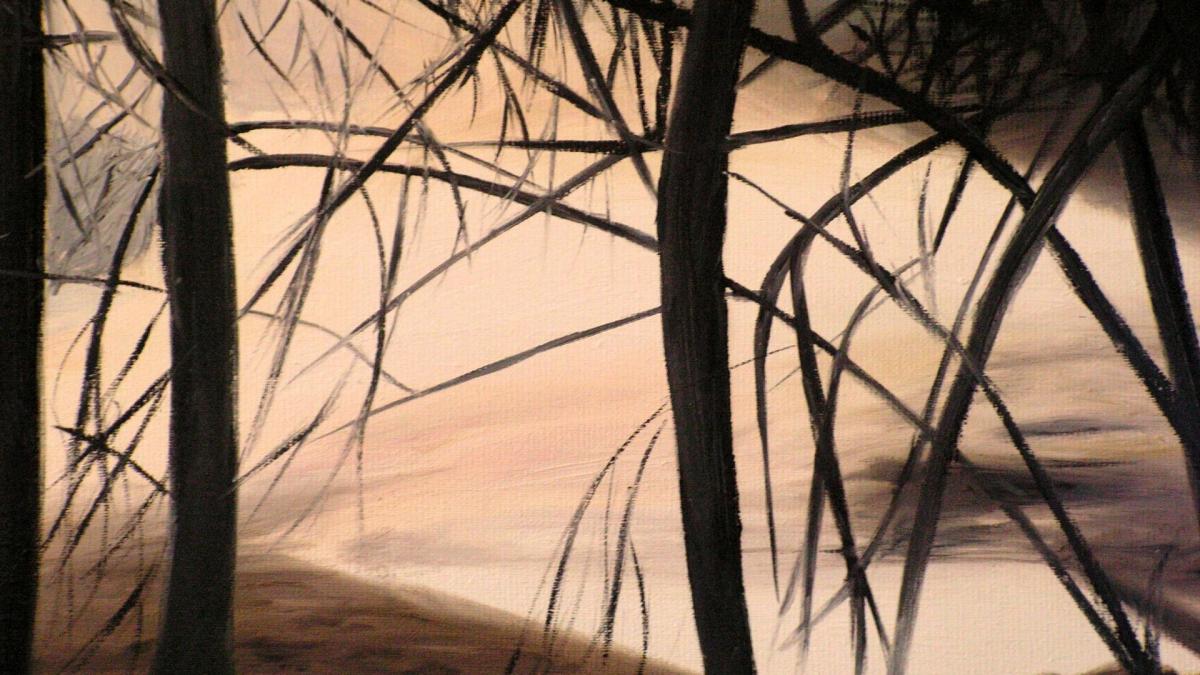 Peinture de paysage huile sur toile de jean joseph chevalier 1