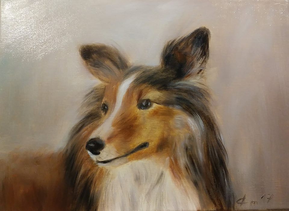Portrait animal peinture de jean joseph chevalier