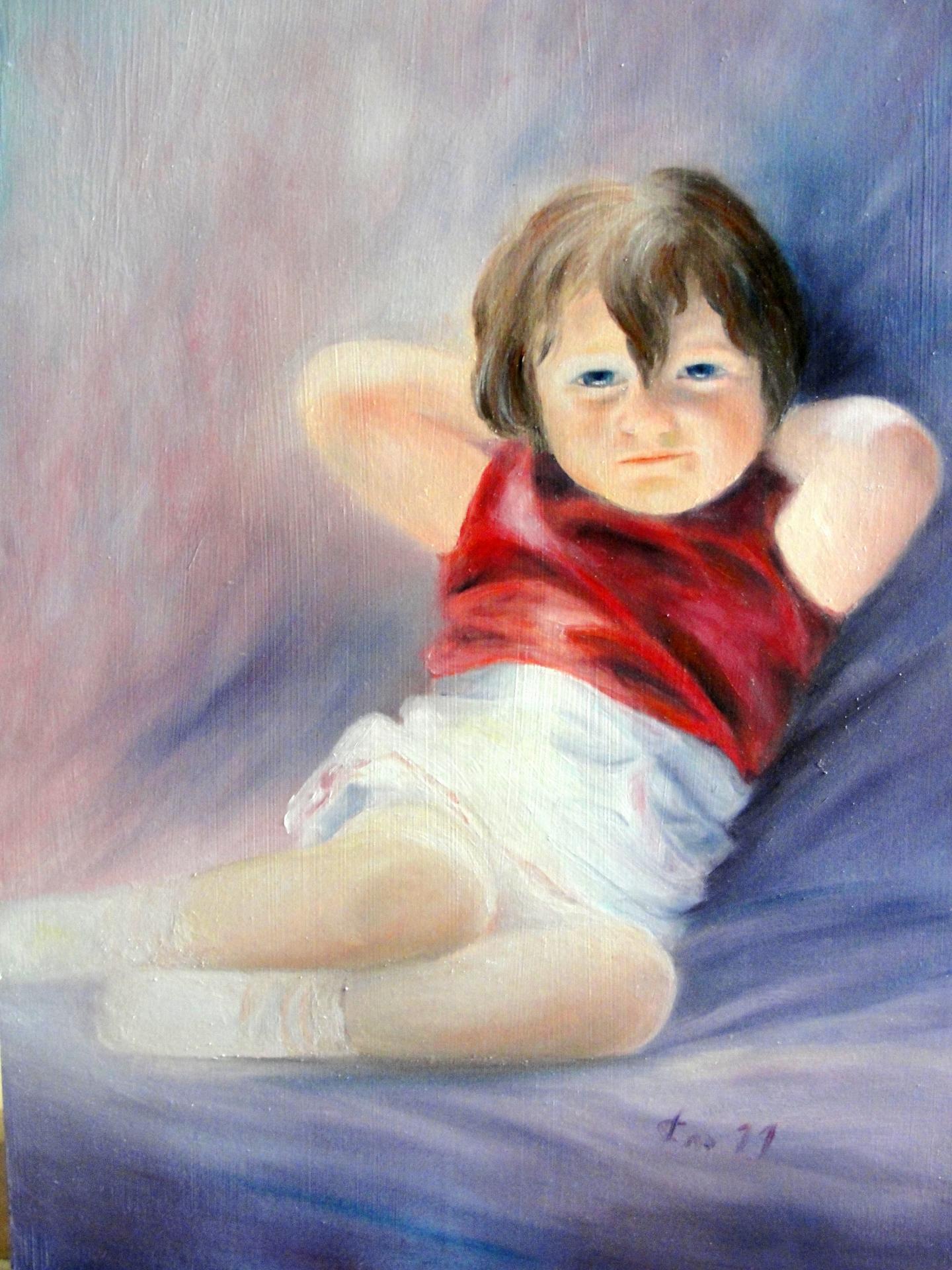 Portrait d enfant par jean joseph chevalier