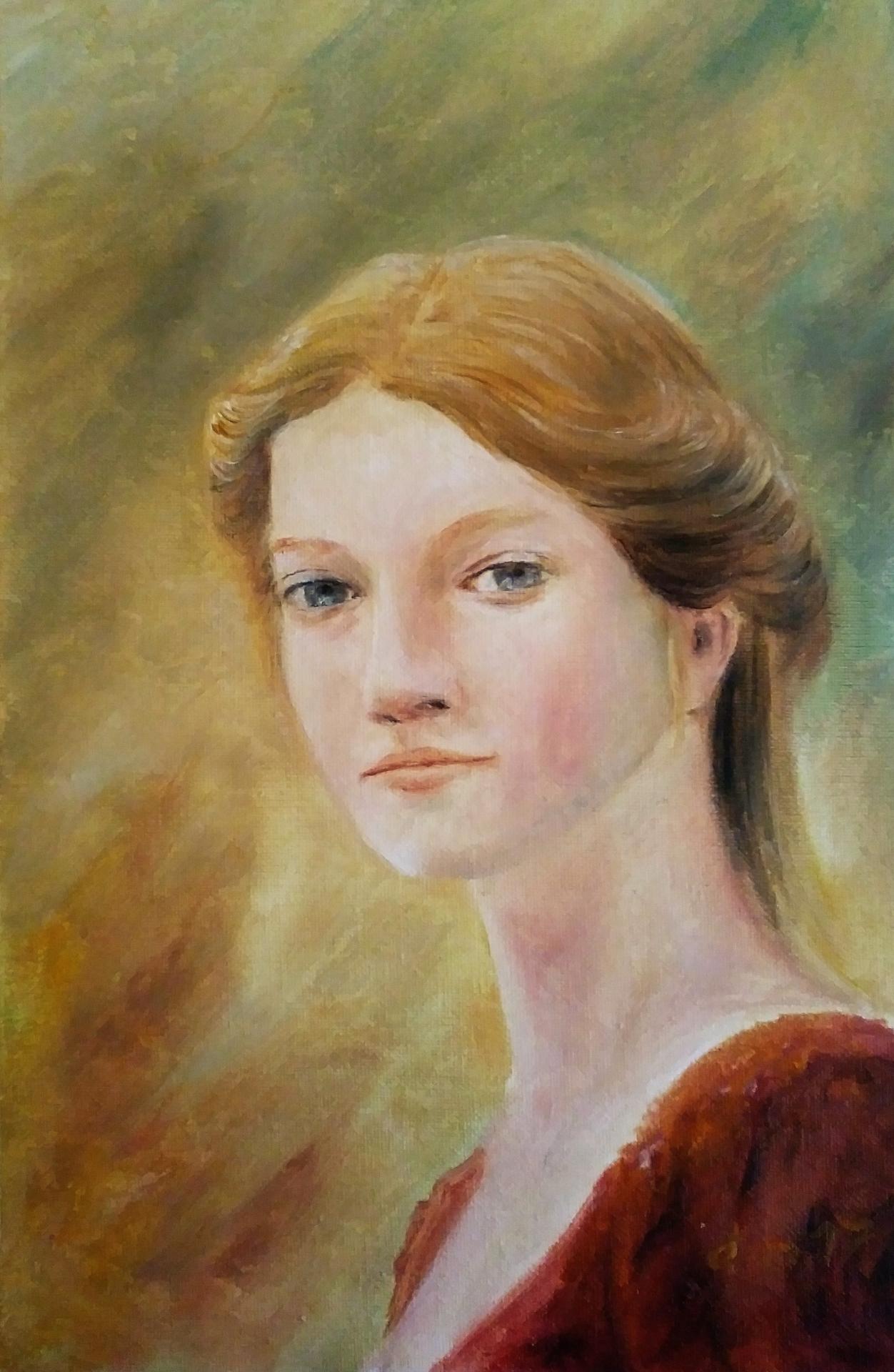 Portrait d une femme tableau de jean joseph chevalier 1