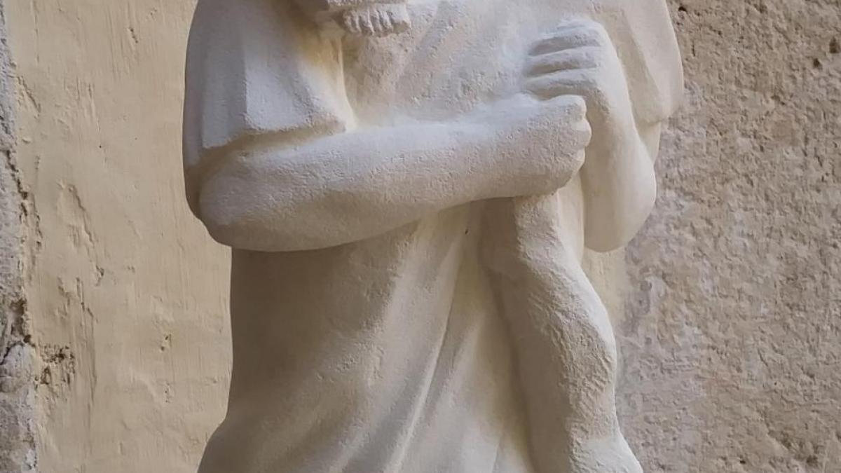 Sculpture sur pierre ronde bosse de jean joseph chevalier st christophe 15