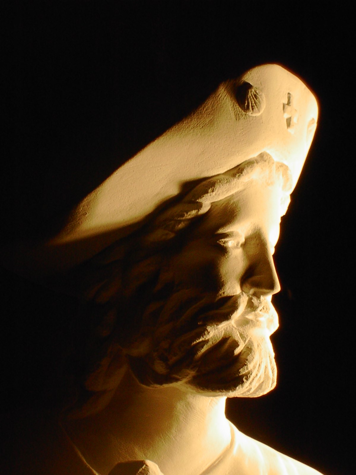 St jacques sculpture en pierre statue d 1 4m 5