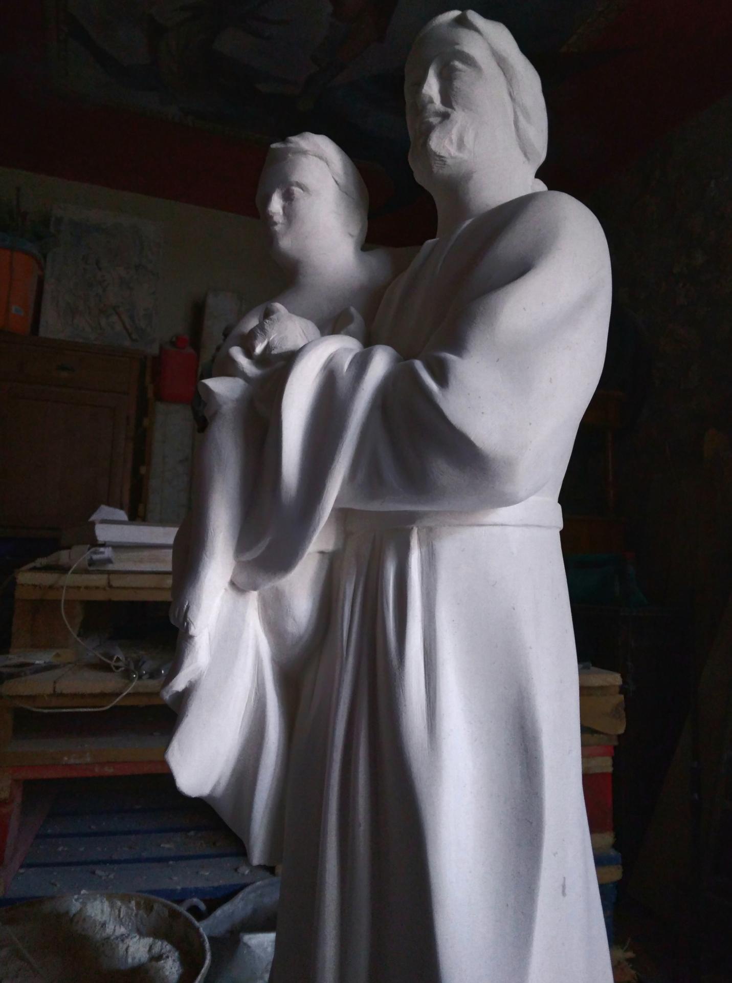 St joseph a l enfant sculpture sur pierre 15