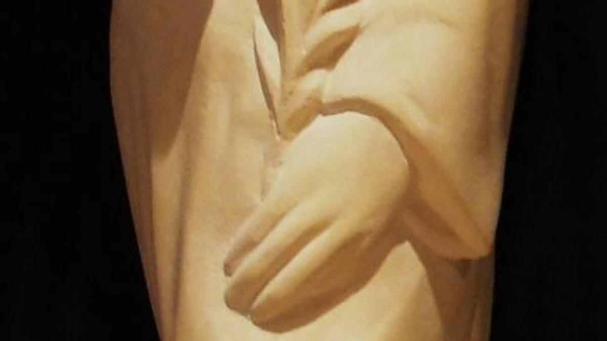 St joseph sculpture sur pierre demi relief 24