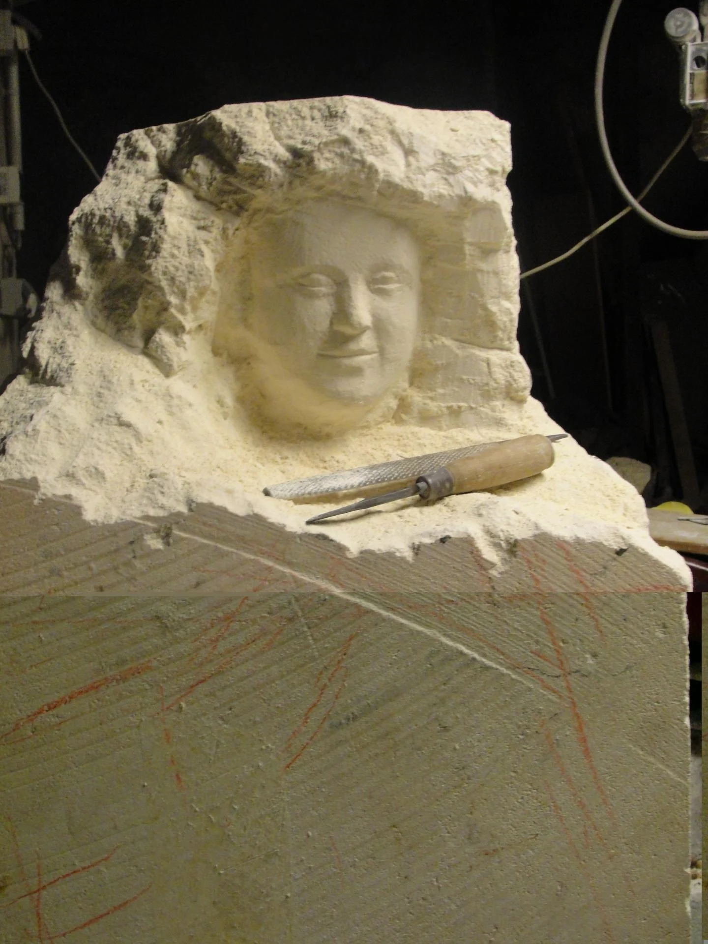 Vue V Le Visage en atelier