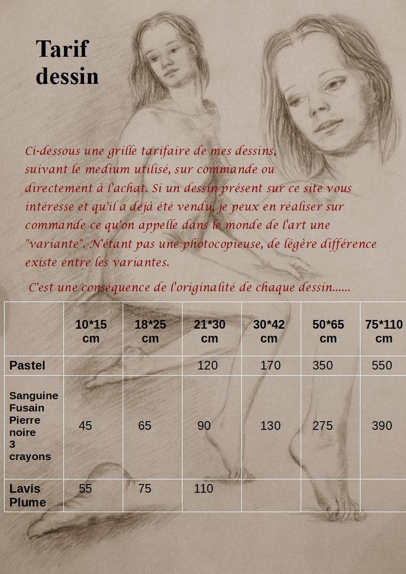 Tarif 2018 des dessins de jean joseph chevalier
