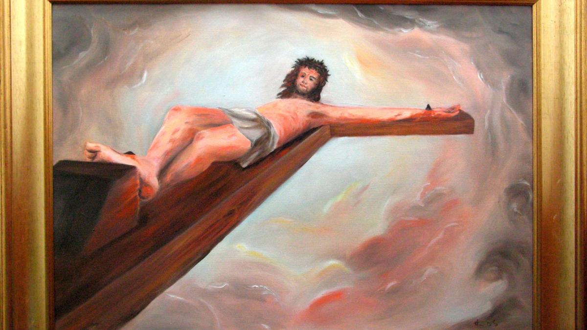 Voici ta mere peinture d art sacre de jean joseph chevalier